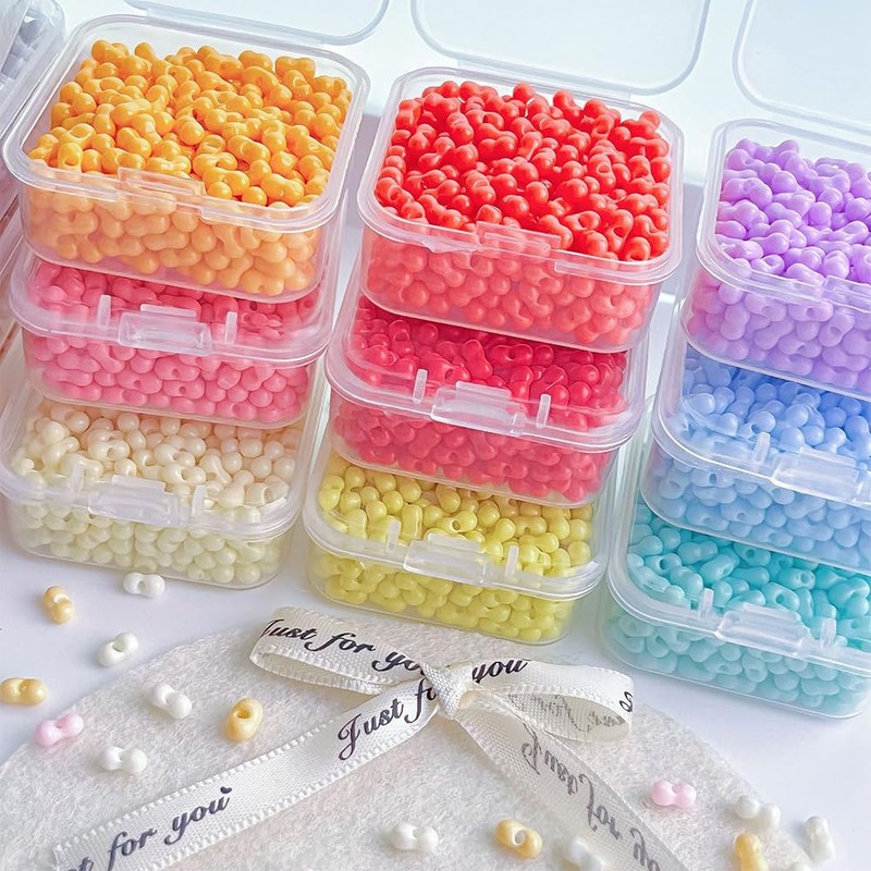 Sxutop Pack of 45 Small Storage Boxes, Transparent Plastic Storage