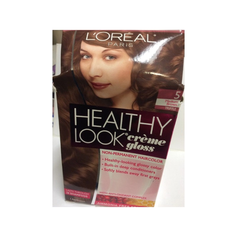 imperfect box L'Oreal Healthy Look Gloss Hair Color Medium Brown/Truffle
