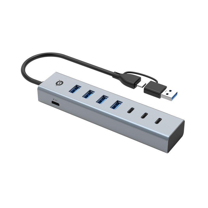 CONCEPTRONIC HUBBIES20G 7-Port USB 3.2 Gen 1 Hub, 5Gbps, USB-C