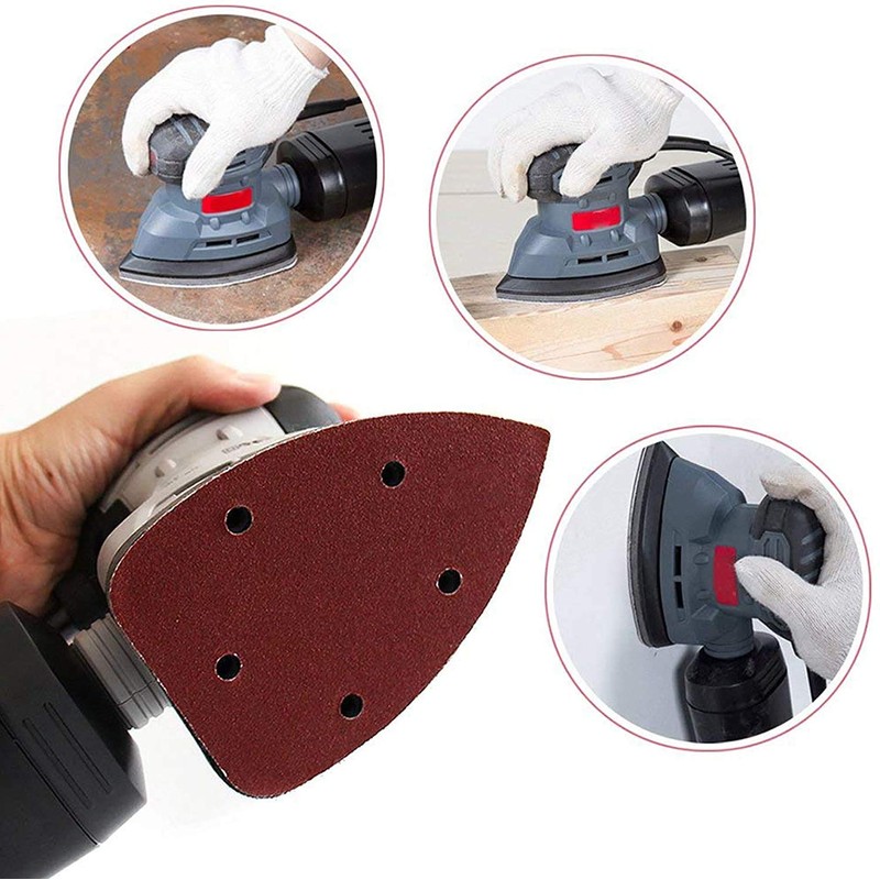 HugeDE 40 Pcs Mouse Detail Sander Sandpaper Sanding Paper Sander