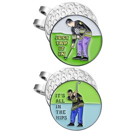 EHDWXVZM 2 Pieces Metal Hat Clips, Mark Hat Clips, Golf Mark Hat Clips, Creative Design Hat Clips, Hat Decoration Pins, Casual Hat Clip Decoration