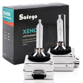 D1S Xenon HID Headlight Bulbs, Safego 6000K 35W High/Low Beam Replacement bulbs,66144 66140 85140 85415 Conversion Kit Diamond White Vehicle Lamps AC 12V,2 Pack