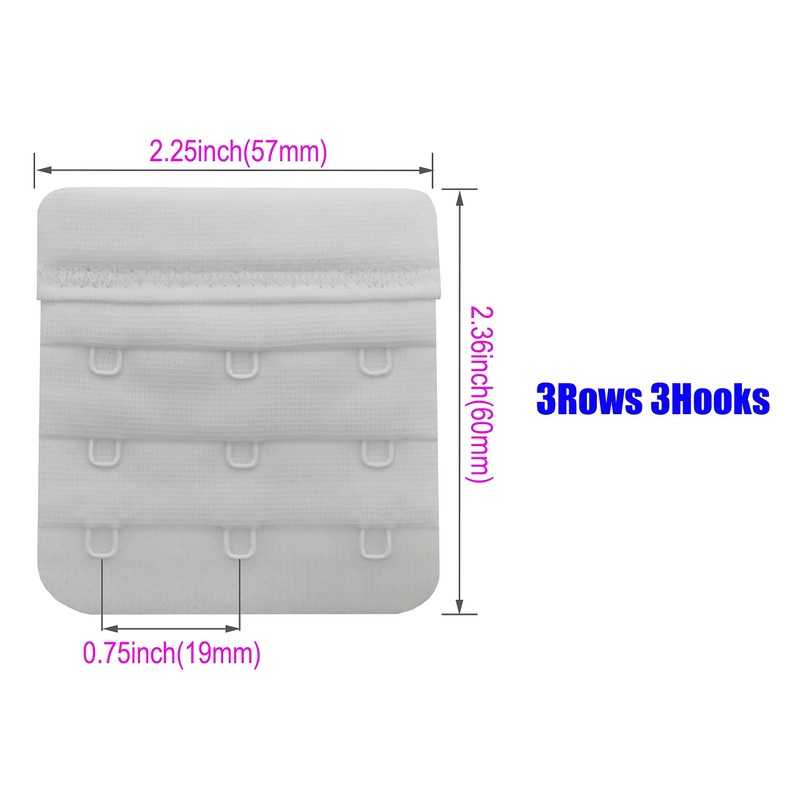 Tamlien Bra Extender, 3 Hooks Soft and Comfortable Bra Strap