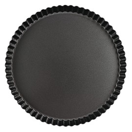 Quiche Pan,24cm/9.5in Flan Tins with Loose Base,Flan Case Tin Removable Loose Bottom,Mini Tart Tins for Baking,Pie Dish,Non Stick Tart Mould,Fluted Round Deep Quiche Dish