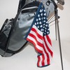USA American Flag Stars and Stripes Jacquard Golf Towel 16"