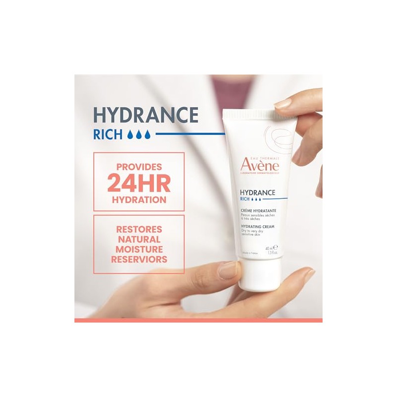 Eau Thermale Avene Hydrance Rich Hydrating Cream Daily Face Moisturizer