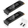 YELUFT 2 Pieces Pre-Soldered 0.91 Inch I2C OLED Display Module