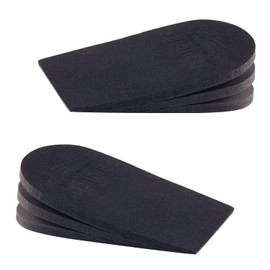 Makryn Adjustable Orthopedic Heel Lift for Leg Length Discrepancies and Heel Pain,Sports Injuries,and Achilles tendonitis,Height Increase Insoles (Black, Medium(Single Lift))