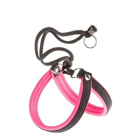 Ferplast Harness for Small Dogs AGILA FLUO 2 Dog Harness with Soft Padding, Quick and Simple Drawstring Closure System, Chest Size 32-50 cm. Pink