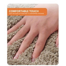 MATENGZIG Non Slip Bathroom Rug, Water Absorbent, Super Plush Bath Mat, Washable Bathroom Mat-20x32, Beige