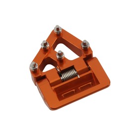 Motorcycle Folding Rear Brake Pedal Step Tip Plate,Dirt Bike CNC Rear Brake Pedal Plate For 125-501 TE/TE i/FE/TX/FX/TC/FC GasGasEX/EC/MC 125-500XC/XCF/XCW/SX/SXF/EXC/EXCF/TPi/6D 17-22(Orange)