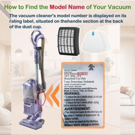 2 + 4 Pack Filters for Shark Vacuum Navigator Lift Away Filter Replacement NV350 NV351 NV352 NV355 NV356E NV360 UV440 UV540 XFF350 XHF350