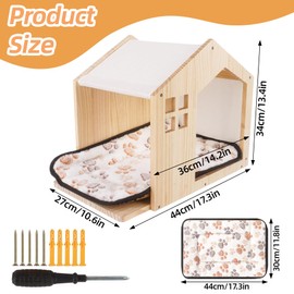 Dmnnlp Wall Mounted Cat House Bed, Pine Wood Cat Box Bed Condo with Double-Sided Cushion, Wall Cat Furniture, Easy Install Space-Saving Furniture for Indoor Cats
