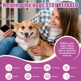 Calming Collar for Dogs, Dog Calming Collar, Dog Collar for Anxiety Relief, Pheromone Collar for Dogs Lasts 60 Days, 25-inch Size Dog Pheromone Collars Fits Small, Medium and Large Dogs, 4 Pack(Grey)