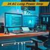 Long Power Strip 24-outlet ETL Certified Heavy Duty Metal Power
