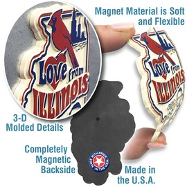 Love from New Mexico Vintage State Magnet by Classic Magnets, Collectible Souvenirs Made in The USA, 2" x 2.3"