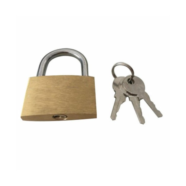 Unbranded 2 pack 30MM Brass padlock with 3 keys