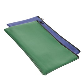 Operitacx Bank Deposit Money Bags with Zipper Bank Bag Zipper Money Pouch Elegant Leather Document Holder Portable Safe File Bag for Men Office Bills Organizer Large Capacity