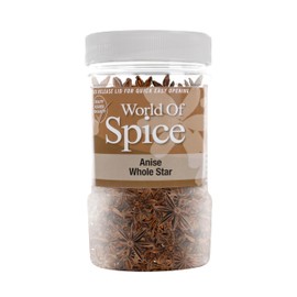 World of Spice Star Anise Whole 180g Catering Size Jar – Premium 100% Natural Aniseed Flavouring Seasoning for Cooking - Home Cooks, Professional Chefs & Commercial Kitchens