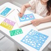 UCEC Ruler Elementary School Student Template with Rolling Ruler, Multi-functional,
