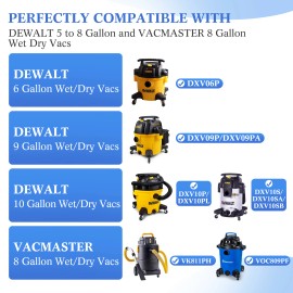 10 Pack DXVA19-4111, DXVA19-4101 Vacuum Bags for DEWALT 6 to 10 Gallon Wet/Dry Vacuum, Disposable Shop Vac BagsColor: Tan