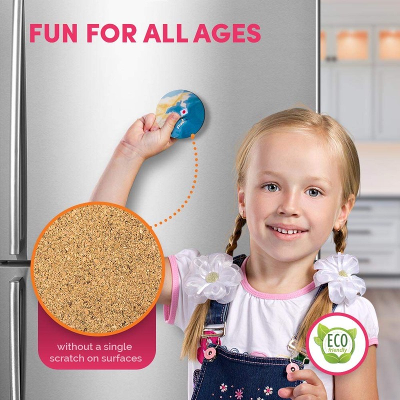 1 x Round MDF Magnet - Japan World Map Flag