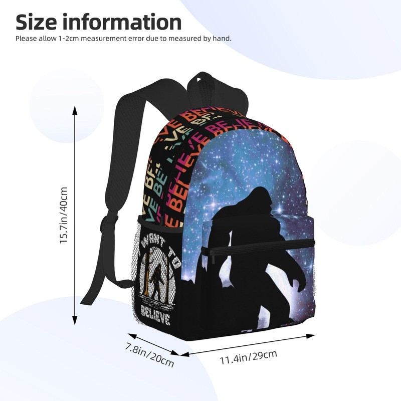 Ubouigr Sasquatch Bigfoot Casual Backpack Travel Backpack Laptop Backpacks Daily