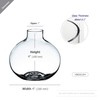 WGVI WGV AZ_VBD0104_CL Round Glass Bud Vase with Glass Cleaning