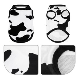 Adorable Cow Print Dog Shirts – Lightweight, Cozy Outfit for Small to Medium Dogs, Soft & Snuggly Pet Wear for Everyday Comfort and Cuteness.Back & M