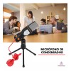 Importeek Microfono Condensador Alambrico Computadora Celular + Tripie
