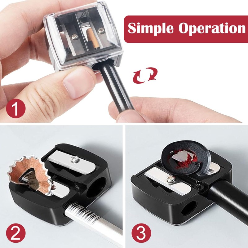 Universal Dual Eyeliner Sharpener Makeup, 2 Pieces 2 Holes Dual