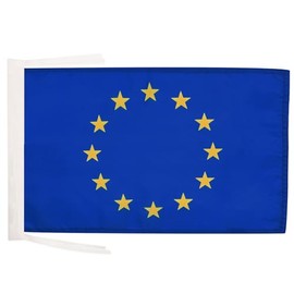 AZ FLAG - Europe Flag 18'' x 12'' cords - European Union Small flags 30 x 45cm - Banner 18x12 in - Drapeau Europe