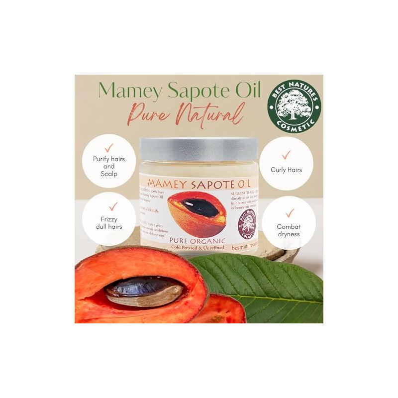 Mamey Sapote Oil Pure Organic Cold Pressed Unrefined 4 fl