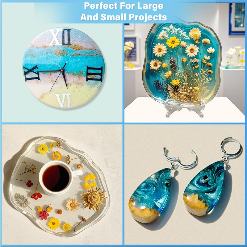 Epoxy Resin 1 Gallon Kit with Pump High Glossy Food