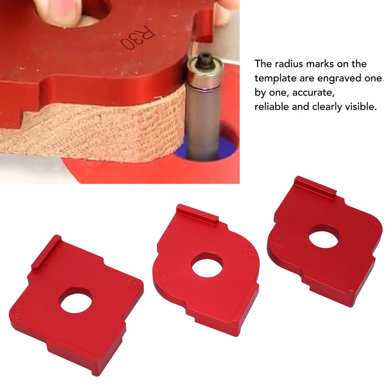 3PCS Radius Jig Router Template Handheld Aluminum Alloy Rust Proof
