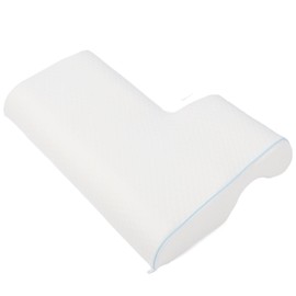 TOPINCN Side Sleeper Pillow, Memory Foam Pillow Slow Rebound Arm Pillow Prevent Hand Numb Orthopedic Pillow Couple Pillow with Removable Pillowcase White (Right)