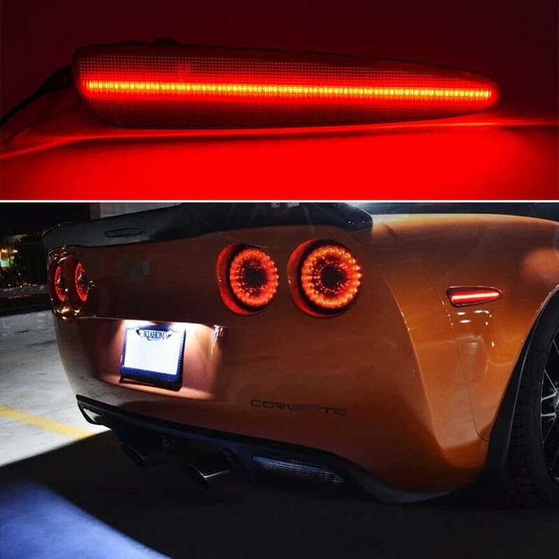 KENRTIR Smoked Lens Red LED Lamp Compatible with 2005-2013 Chevy