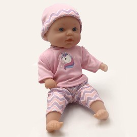cpa toy group trading s.l. Tachan 772T00406 Doll with Pink Clothes, Soft Body 30 cm and Sounds