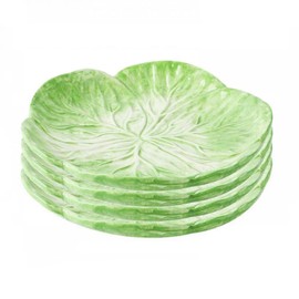 Gaolinci Gaolinci 7.5 Inches Cabbage Series Cartoon Ceramic Dinner Plate(Set of 4)