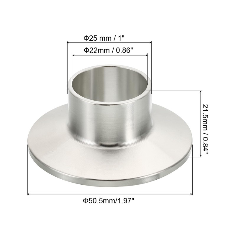 PATIKIL Tri Clamps Ferrules, 25mm(1 inch) OD Compression Fitting Ferrule