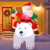 COMIN 7 FT Long Christmas Inflatables Santa Clause Outdoor Decorations