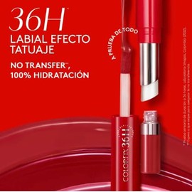ESIKA Colorfix Duo Tattoo Lipstick 36H with Moisturizing Balm Rojo Pasion