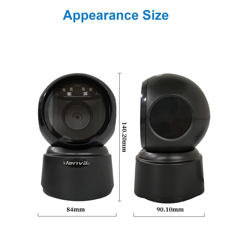 LENVII Desktop 2D Barcode Scanner QR Code Scanner Handsfree with