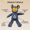 Durable Interactive Bear Dog Toy, Tough Plush Chew Toy with