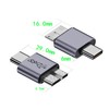 ZJKJHJY Micro USB B to USB A/C Male Adapter,USB 3.0