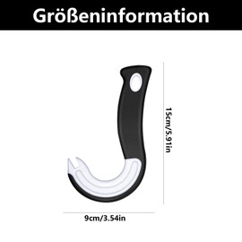 Can Opener for Seniors, Pull Ring Can Opener, J Shaped Kitchen Helper, for Cans with Locking Rings (Black)