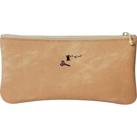 Elcomune PPC-032 Matka Pen Case, One Point Flat Pen Case, Hedgehog, Camel