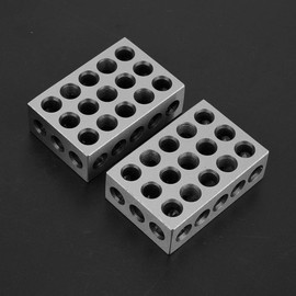 2pcs 25 x 50 x 75 mm Blocks 23, Parallel Block Machinist Block Holes Milling Parallel Clamping Block Milling Machine Accessories