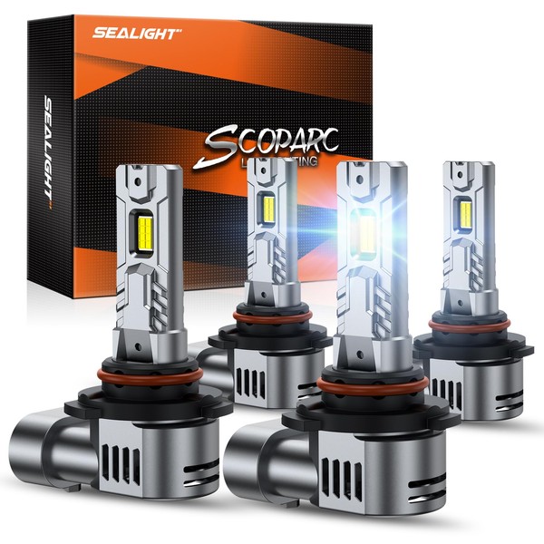 SEALIGHT 9005 9006 Bulbs 46000LM Brightness 6500k Cool White, HB3