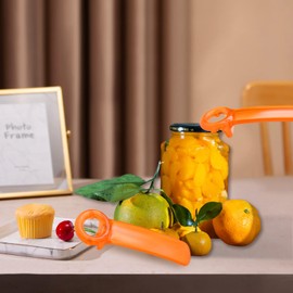1 Pack Orange Jar-key Jar Opener The Original Easy Use by Anyone (Transparent)
